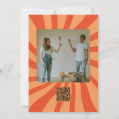 Faire-part de mariage Photo Brown Et Orange Retro (Dos)