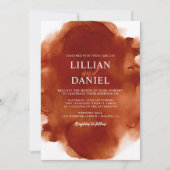 Faire-part de mariage photo Burange Orange (Devant)