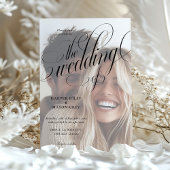 Faire-part de mariage photo Calligraphie