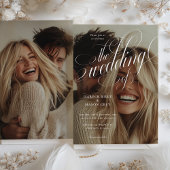 Faire-part de mariage photo Calligraphie