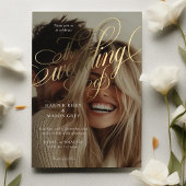 Faire-part de mariage photo Calligraphie