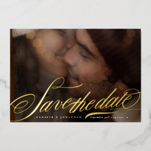 Faire-part de mariage photo calligraphie classique