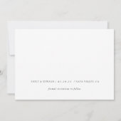 Faire-part de mariage photo calligraphié fantaisis (Dos)