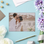 Faire-part de mariage photo calligraphie monogramm (Insitu (Mariage))