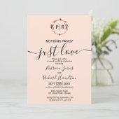 Faire-part de mariage photo calligraphié Monogramm (Debout devant)