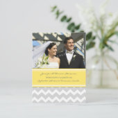 Faire-part de mariage Photo Cartes postales Gris (Debout devant)