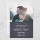 Faire-part de mariage photo Chalkboard moderne (Devant)