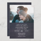 Faire-part de mariage photo Chalkboard moderne (Devant / Derrière)