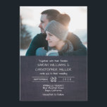 Faire-part de mariage photo Chalkboard moderne<br><div class="desc">Faire-part de mariage photo Chalkboard moderne</div>