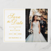 Faire-Part de Mariage Photo Chic Moderne (Recto)