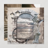 Faire-part de mariage photo classique italien naut (Devant / Derrière)