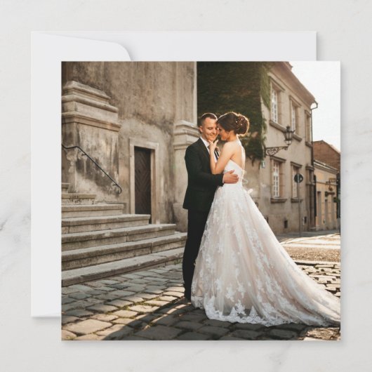 Faire-part de mariage photo classique italien naut (Dos)