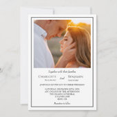 Faire-part de mariage photo classique minimaliste  (Devant)