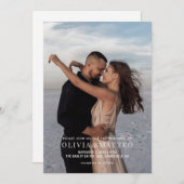 Faire-part de mariage photo classique moderne (Devant / Derrière)
