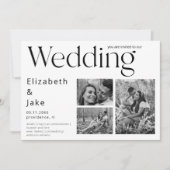 Faire-part de mariage photo Collage B/W contempora (Devant)