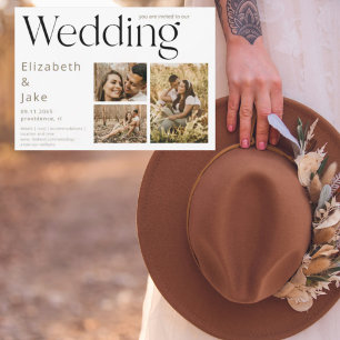 Faire-part de mariage photo collage contemporain I