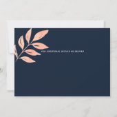 Faire-part de mariage PHOTO COLLAGE Rose de corail (Dos)