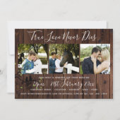Faire-part de mariage photo collage rustique en bo (Devant)