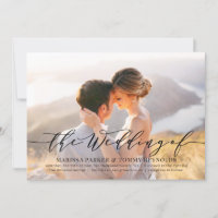 Faire-part de mariage photo d'amour éternel