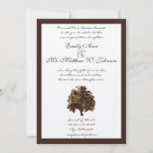 Faire-part de mariage photo Dark Brown Oak Tree (Dos)