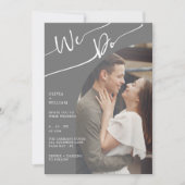 Faire-part de mariage photo de code QR moderne (Devant)