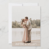 Faire-Part de Mariage Photo de Couple Élégant Roma (Devant)