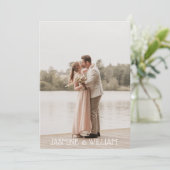 Faire-Part de Mariage Photo de Couple Élégant Roma (Debout devant)