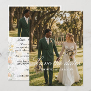 Faire-part de mariage photo de fleur sauvage botan