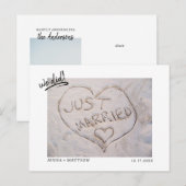 Faire-part de mariage photo de fuite Juste Mariés (Devant / Derrière)