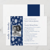 Faire-part de mariage photo de la marine et des fl (Devant / Derrière)