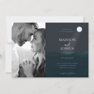 Faire-part de mariage photo de la mer