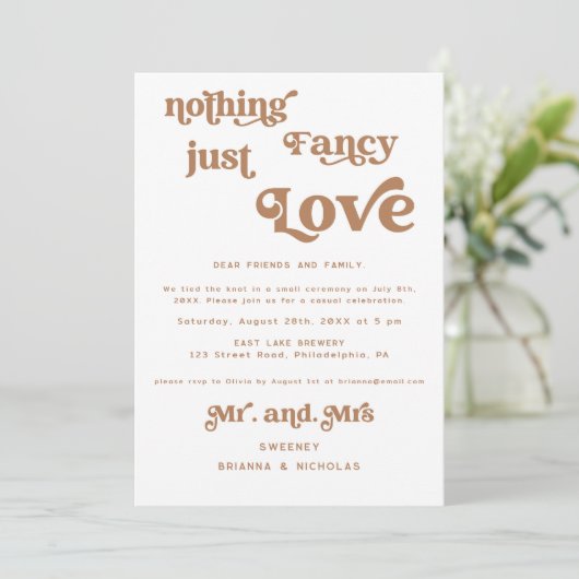 Faire-part de mariage photo de mariage en fuite ré (Debout devant)