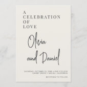Faire-part de mariage photo de mariage vert olive (Devant)