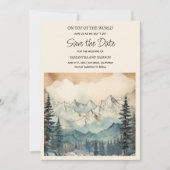 Faire-part de mariage photo de montagne  (Devant)