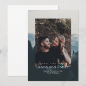 Faire-Part de Mariage Photo de Montagne Rustique (Devant / Derrière)