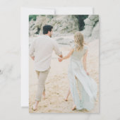 Faire-part de mariage photo de plage Abstraite aqu (Dos)