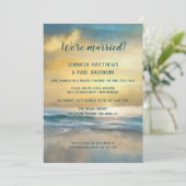 Faire-part de mariage photo de réception de mariag (Debout devant)