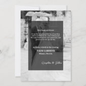 Faire-part de mariage photo de recouvrement noir e (Dos)