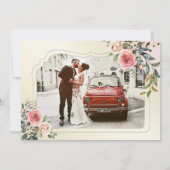 Faire-Part de Mariage Photo de Roses Aquarelles (Dos)