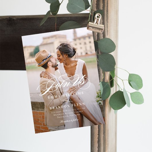 Faire-part de mariage photo de script poétique PSC