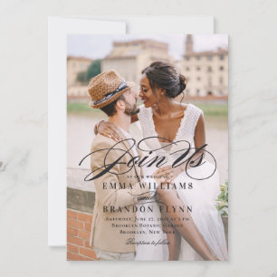 Faire-part de mariage photo de script poétique PSC