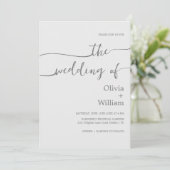 Faire-part de mariage photo de script simple (Debout devant)