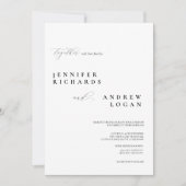 Faire-part de mariage photo de script simple (Devant)