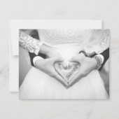 Faire-part de mariage photo de script simple et él (Dos)