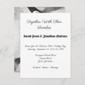 Faire-part de mariage photo de script simple et él (Devant / Derrière)