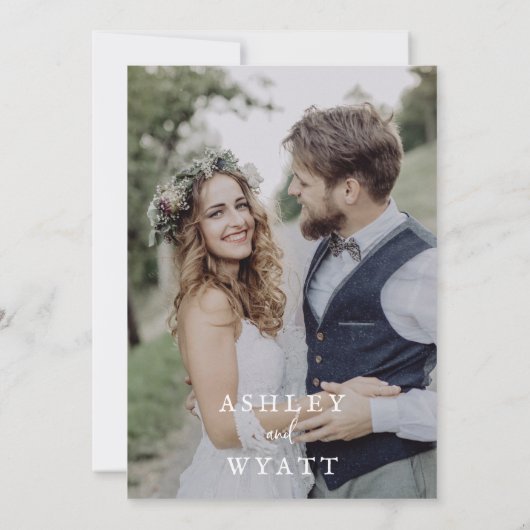 Faire-part de mariage photo de tournesol (Dos)