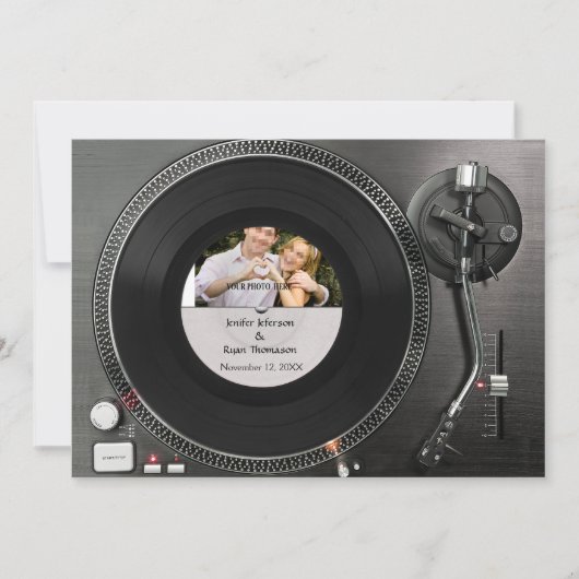 Faire-part de mariage photo DJ (Devant)