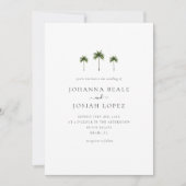 Faire-part de mariage photo du code QR Palm Tree (Devant)