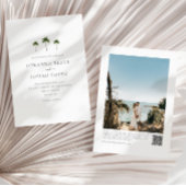 Faire-part de mariage photo du code QR Palm Tree