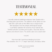 Faire-part de mariage photo du code QR Palm Tree